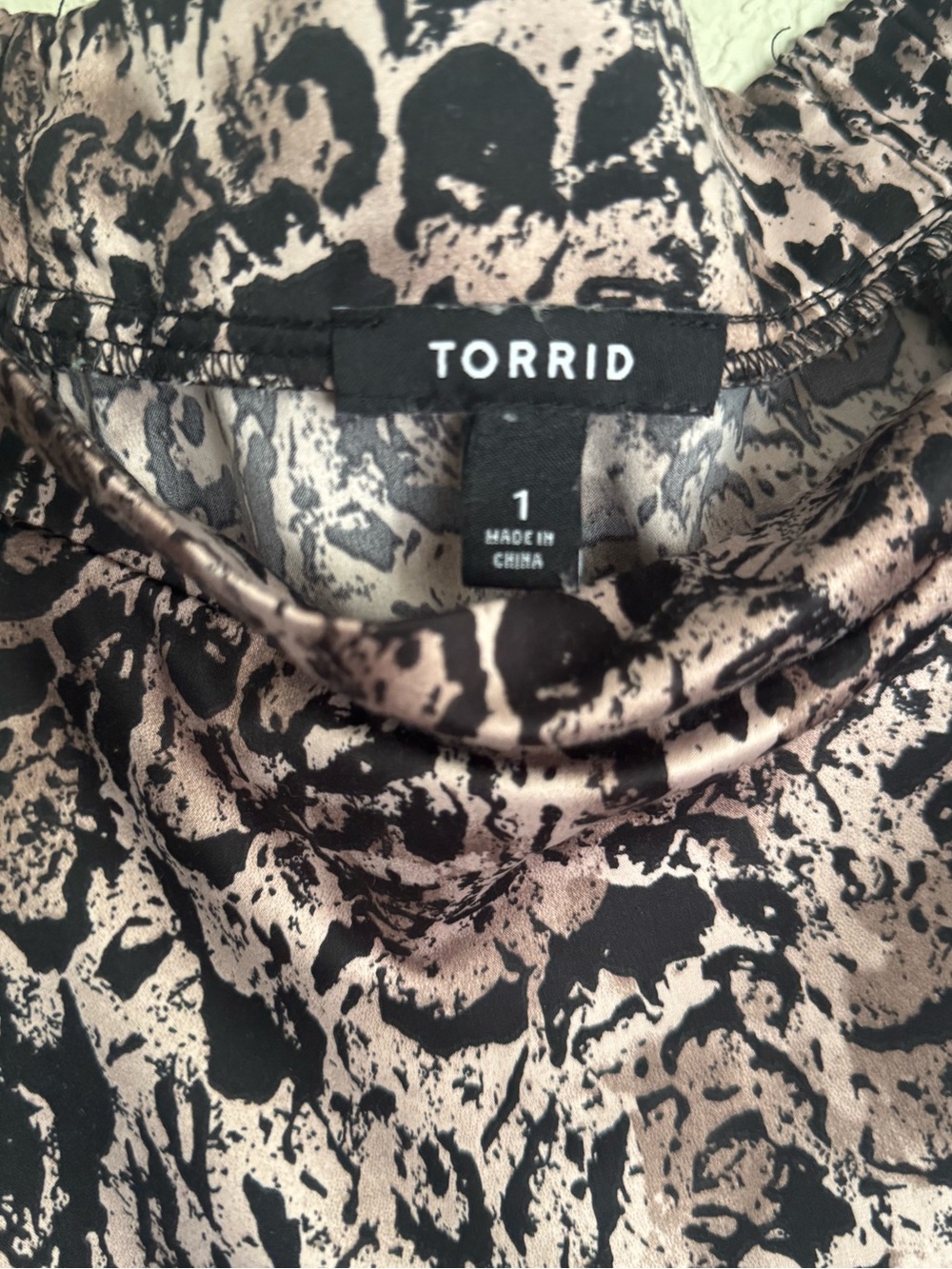 Torrid Snake Print Satin Skirt Size 1